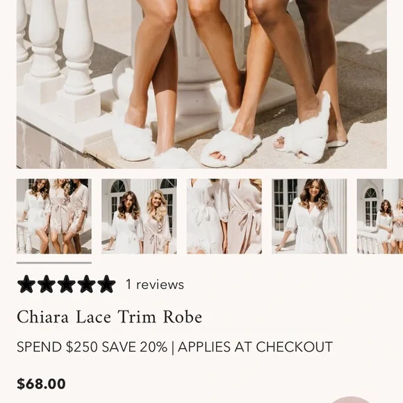 Bridal Party Robes - Champagne + Bride Robe - Picture 6 of 6